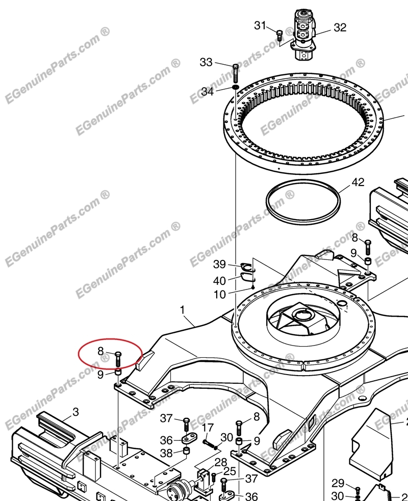 BOLT M33X3.0X140;COUNTER WEIGHT (DX140~)